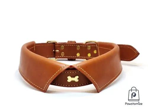 Pawstomize Leather Collar-Tan Collar (Medium)