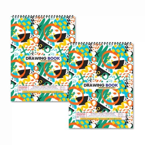 Painted Abstract Pattern Theme Sketchbooks For Painting - Pack Of 2