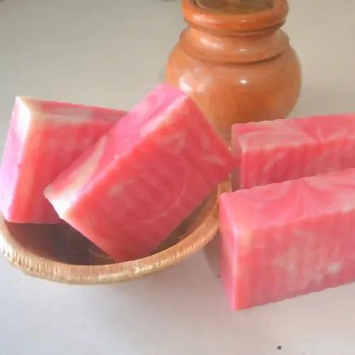 Anti Aging Raspberry Cold Process Handmade Soap (Pack of 3)