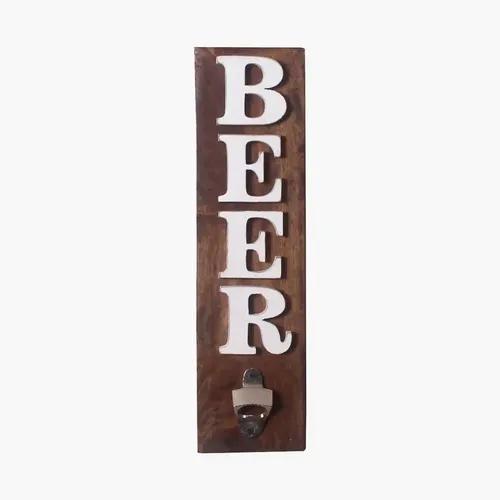 CASA DECOR Party Ready Beer Bottle Opener Wall Art Hanging for Bar Restaurant Kitchen Dining Area Wall Decor Decorative Wall Hanging Wooden Art Decoration Item for Living Room & Home Decor