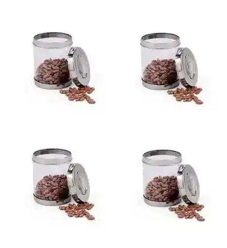 JVL Stainless Steel Airtight Food & Kitchen Storage Canister - 200 Ml