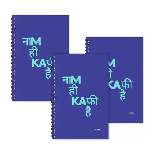 Naam Hi Kafi Hai Hindi Quotes Ruled Diaries - Pack Of 3