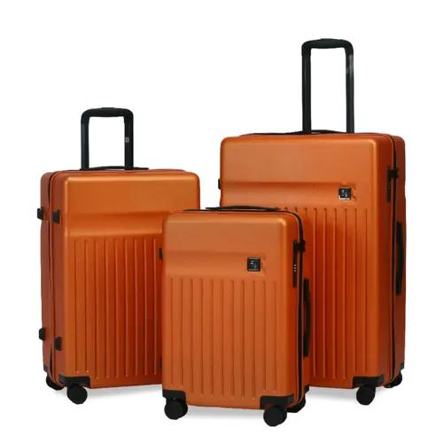 EUME Classic Cabin 55 Cm, Check-In Medium 65 Cm, Check-In Large 75 Cm Luggage-Set Of 3-Rustic Orange