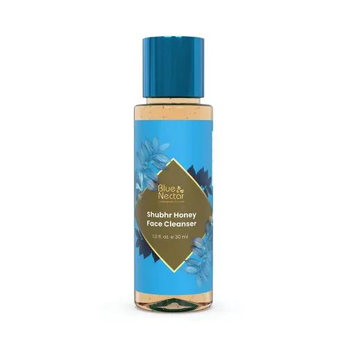 BLUE NECTAR Ayurvedic Tan Removal Face Wash for Glowing Skin | Honey Aloe Vera Detan Face Wash for Dry Skin, Oily Skin and Combination Skin (8 Herbs, 30ml)