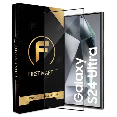 FIRST MART Premium Tempered Glass for Samsung Galaxy S24 Ultra 5G with Edge to Edge Coverage and Easy Installation Kit, Pack of 1