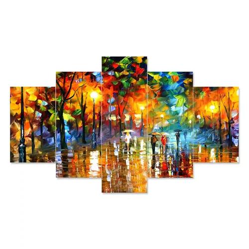 Framed Wall Painting For Home Decoration Pack of 5 (119.5 x 60 Cm)- Pattern 90