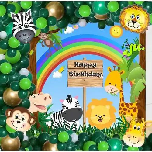 Untumble Baby Jungle Animals Backdrop