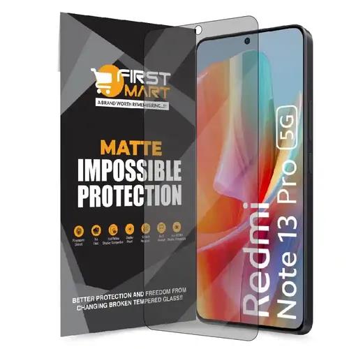 FIRST MART Screen Protector for Redmi Note 13 Pro 5G, Redmi Note 13 5G - Impossible Fiber Case Friendly Screen Protection & Installation Kit (Matte)