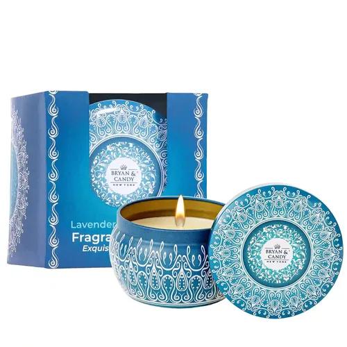 Bryan & Candy Scented Candles Gift Set for for Women & Men Lavender & Chamomile,100 gm Each Soy Wax Eco Friendly Printed Tin