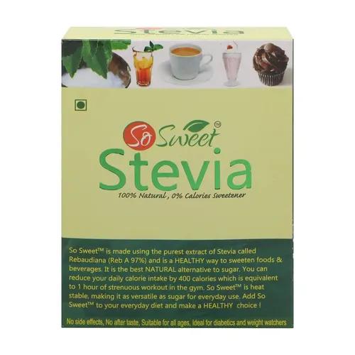 So Sweet Stevia Sachet 50 100% Natural Sweetener - Sugar Free