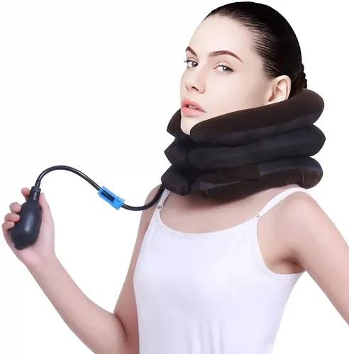 H HANUMANT ENTERPRISE Cervical Neck Traction Device and Collar Brace, Inflatable & Adjustable Neck Stretcher Support, Neck Brace Pillow for Chronic Neck Pain Relief Home Traction Spine Alignment Relax