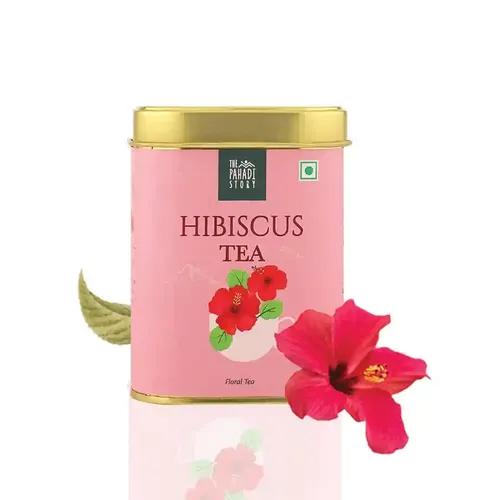 The Pahadi Story Hibiscus Flower Tea 50Gm - Perfect Iced Tea For Summer - Naturally Dried Hibiscus Flowers Rich In Antioxidants, For Adults