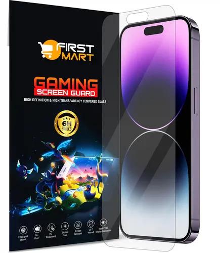 FIRST MART Screen Protector for IPhone 14 Pro, IPhone 15 - Impossible Fiber Case Friendly Screen Protection & Installation Kit (Gaming Clear)