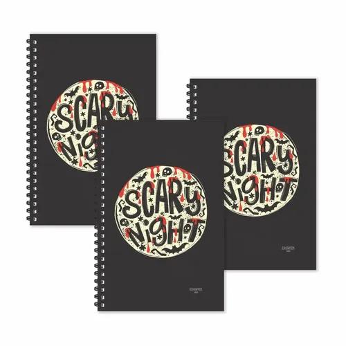 Scary Night Bats Ruled Diaries - Pack Of 3