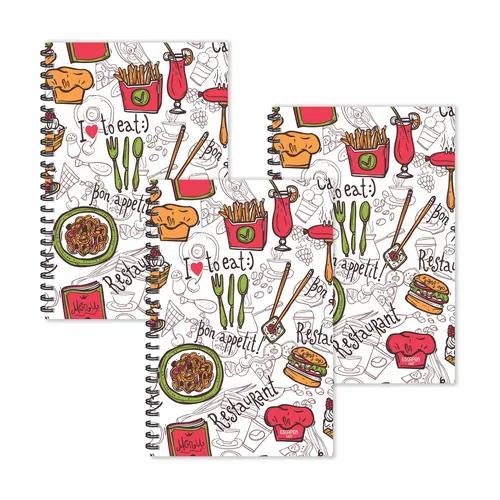 Bon Appetit Ruled Diaries - Pack Of 3