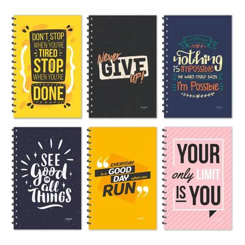 Don't Stop Motivational Diaries - Jumbo (Pack of 6)