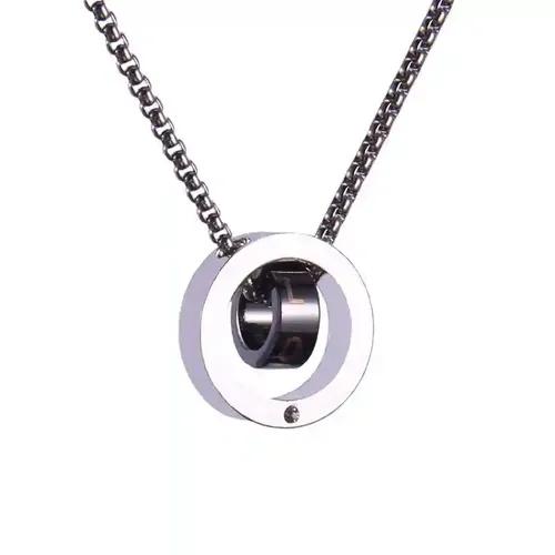 Circular Ring style Pendant with Silver Chain