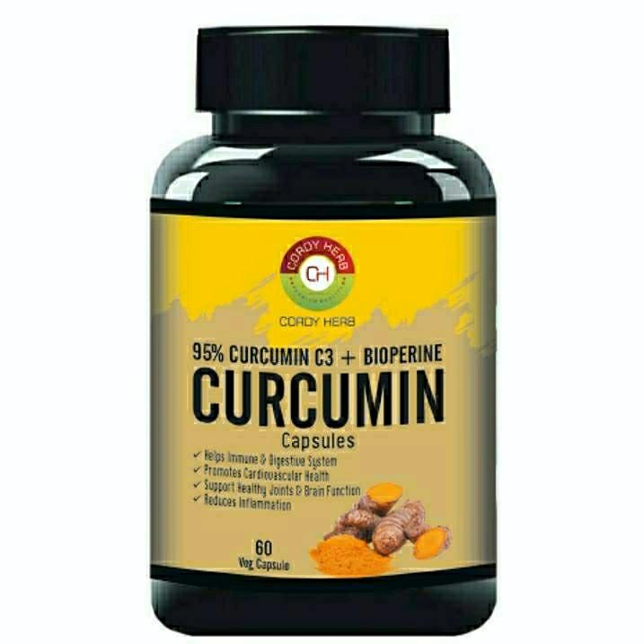 Cordy Herb Curcumin Veg Capsule Antioxidant & Anti-inflammatory for Immunity,Reduce Inflammation and Pain